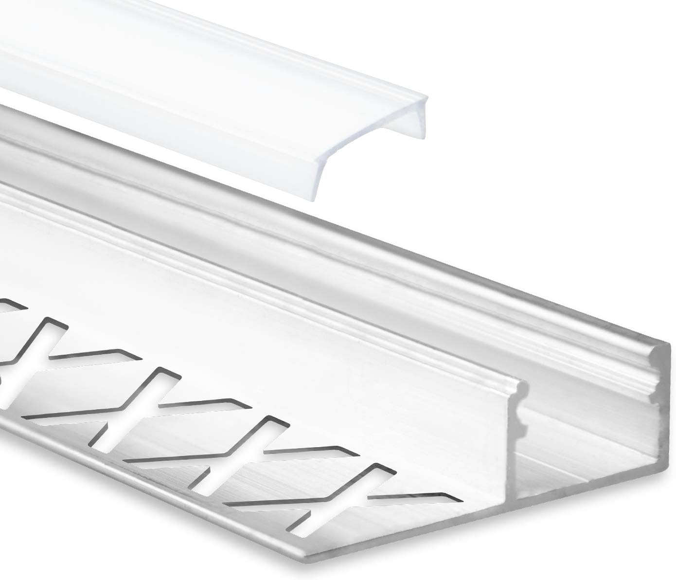 LED Aluminium Fliesenprofil F2 Alya 2 Meter inkl. Abdeckung Opal ...